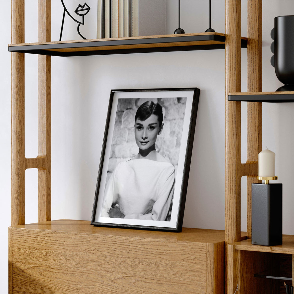 Audrey Hepburn Black and White from Vintage Movie