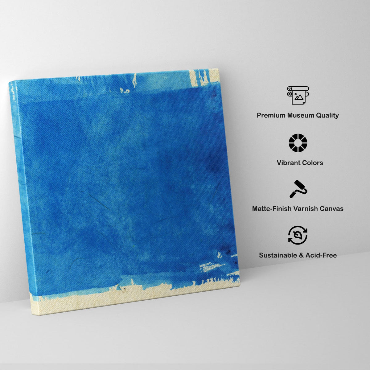 Abstract Blue Abstract Ink Painting