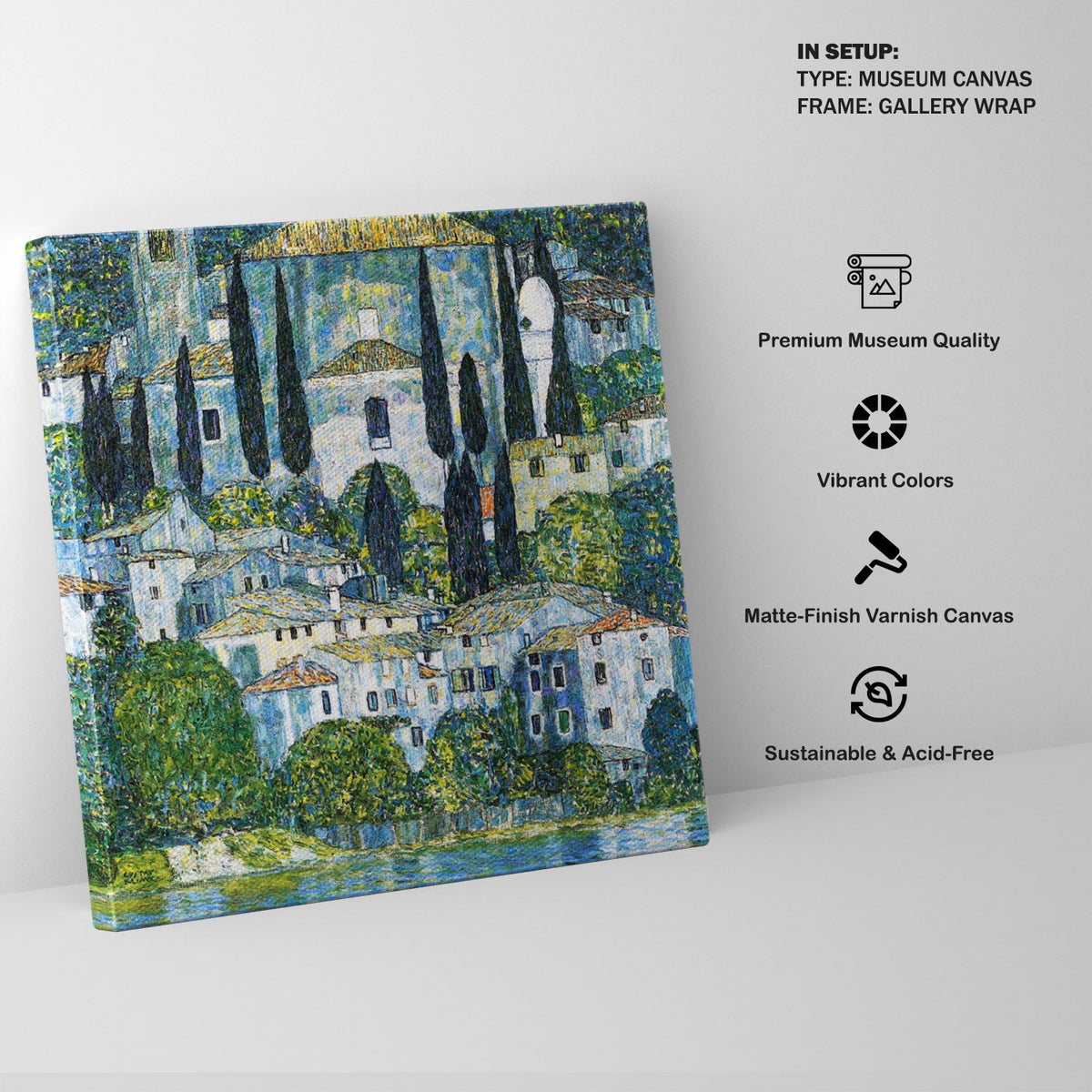 Kirche in Cassone, Gustav Klimt Painting