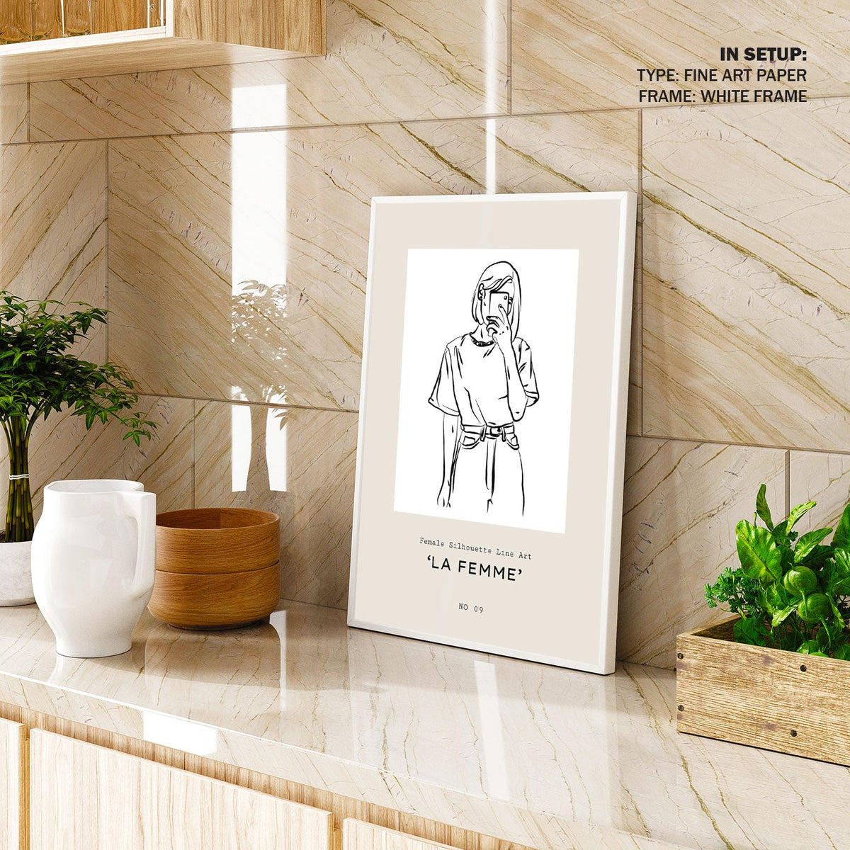 A Selfie , Line Art Painting