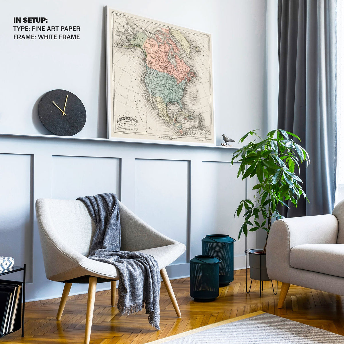 A new and accurate map of the country Old Vintage Map