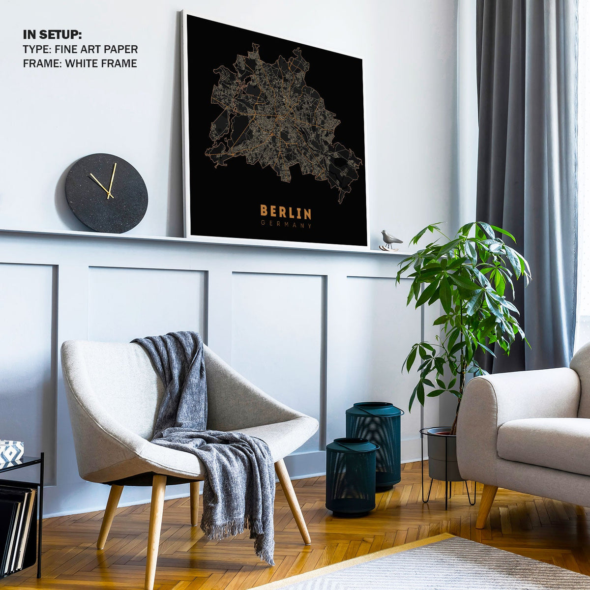 Berlin Germany Map Illustration