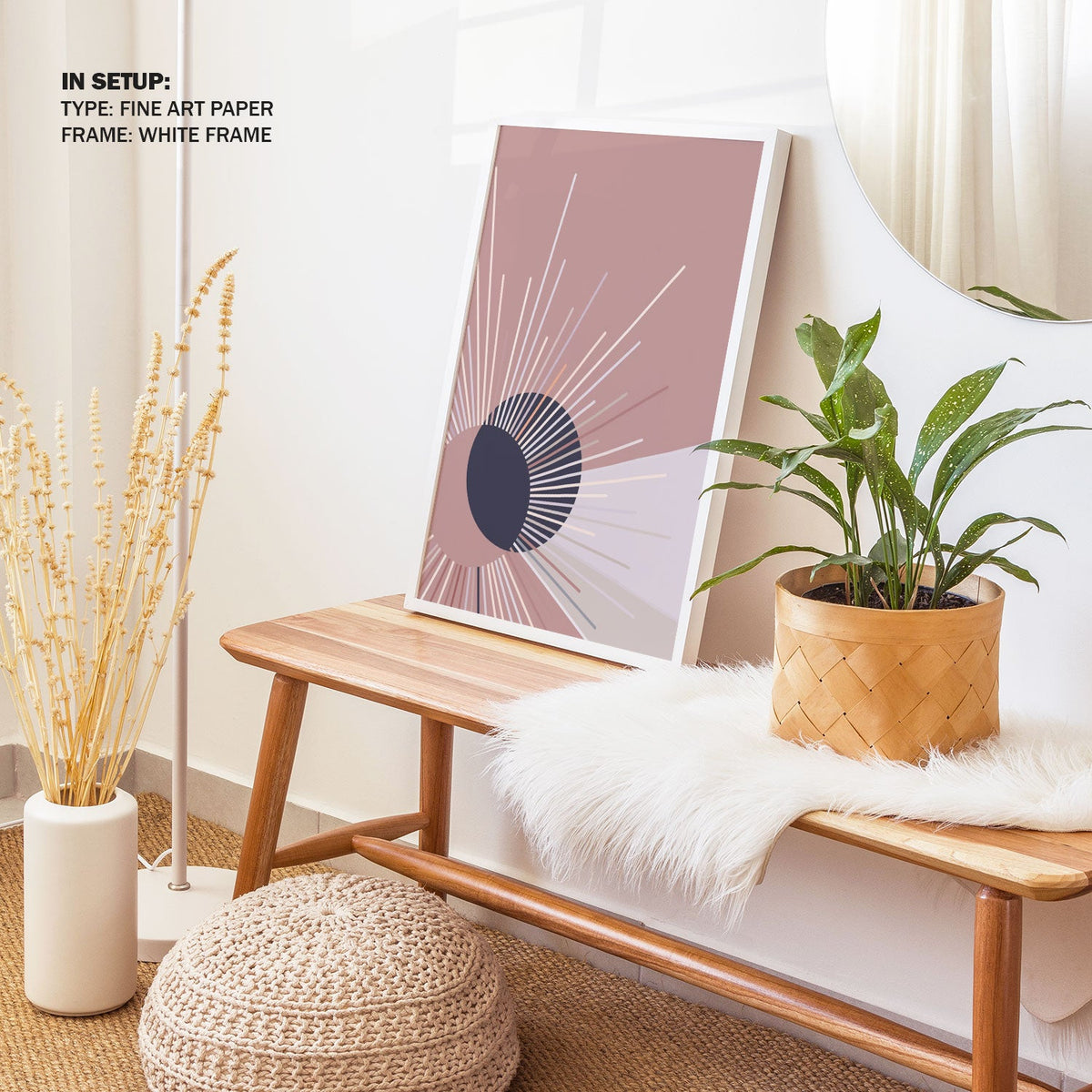 Boho Style Sun Art 01, Boho Wall Art Painting