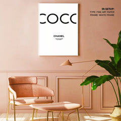 Coco Chanel Poster in White II: Buy Premium Framed Fashion Posters Online –  Dessine Art