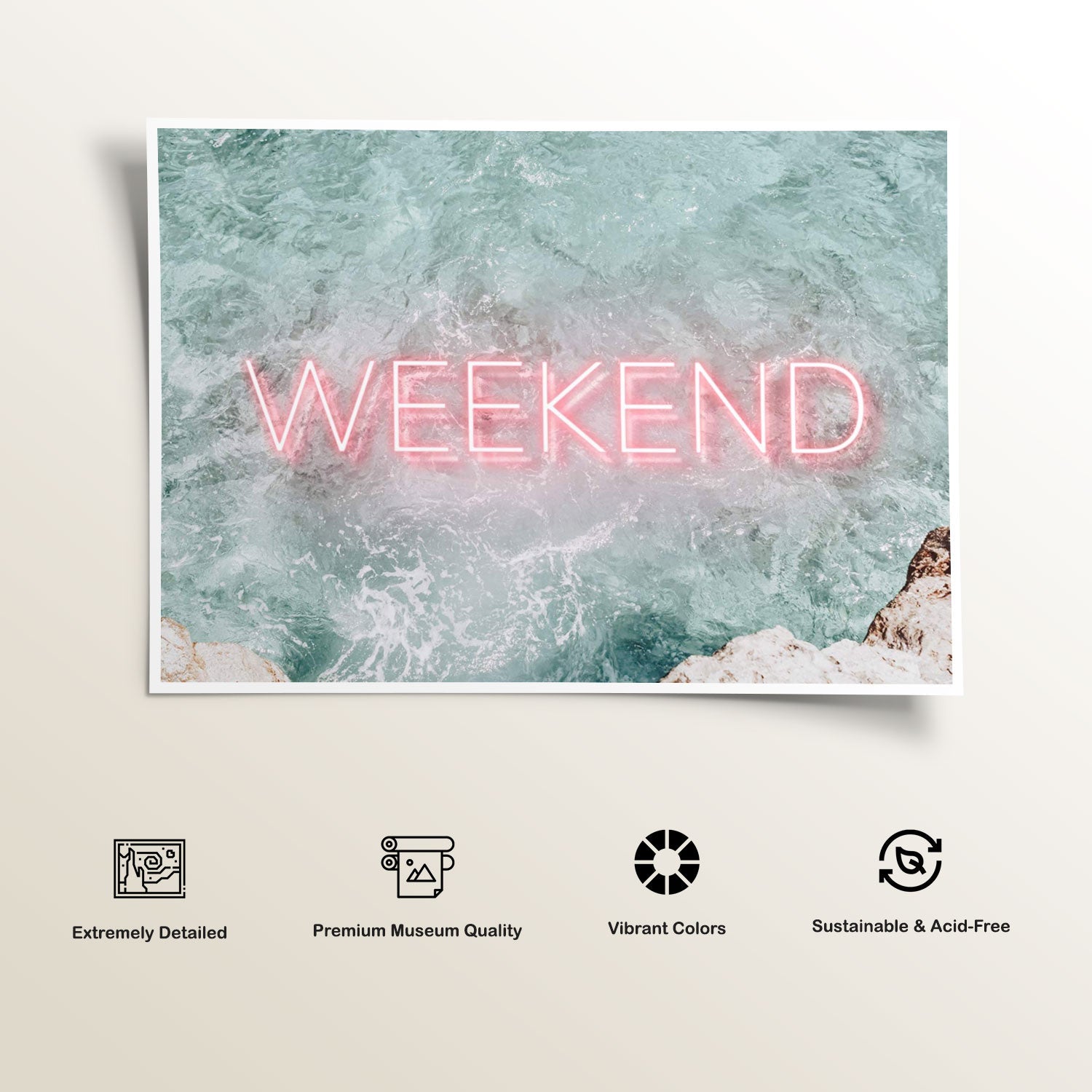 Buy Weekend Peace Beach Art Paintings & Prints Online at Best Price ...
