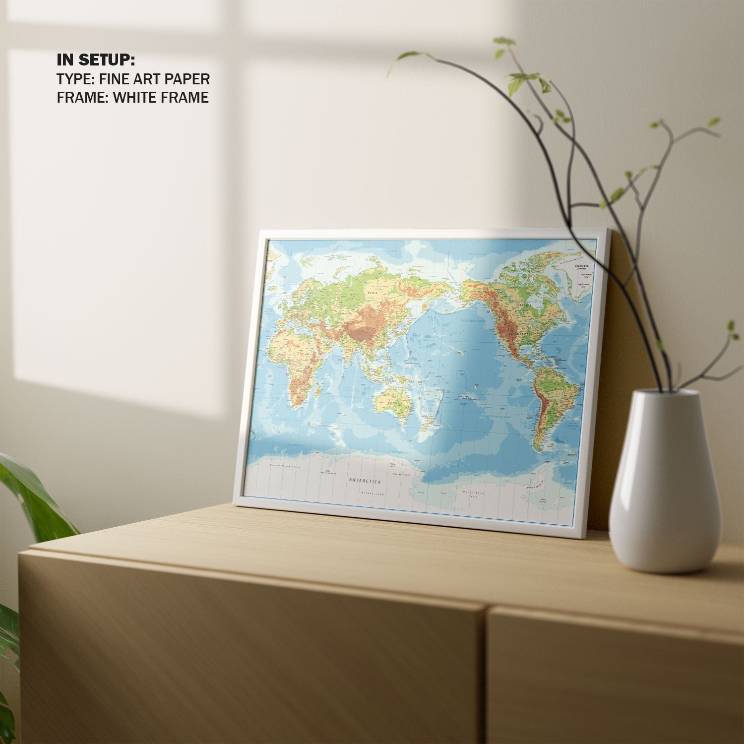 World Map Framed Art: Buy Premium Framed Old & Modern Map Art Prints ...