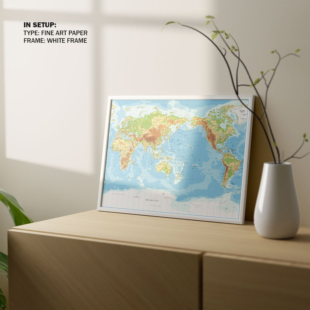 World Map Framed Art: Buy Premium Framed Old & Modern Map Art Prints ...
