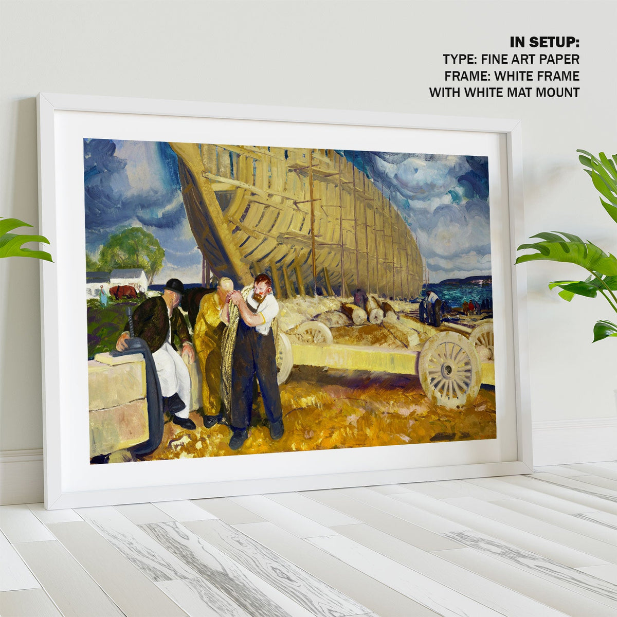 Builders of Ship by George Wesley Famous Painting