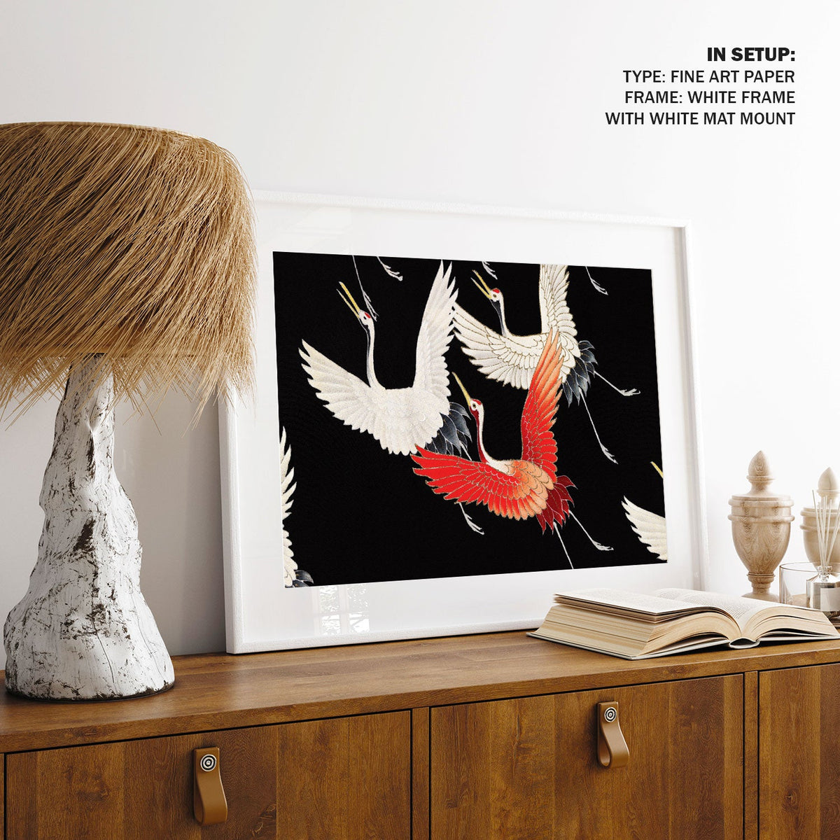 Flying Cranes, Japanese Art Painting