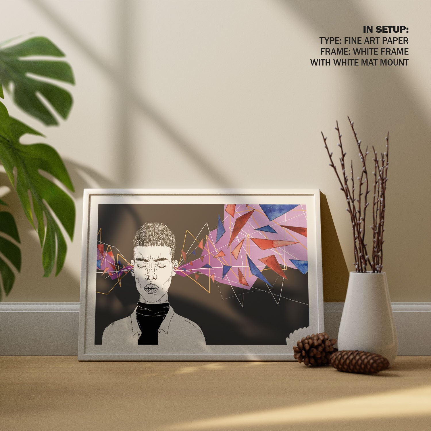 Ears Exploding Visual Noise exploding out of Ears: Buy Premium Framed Art Prints Online India ...